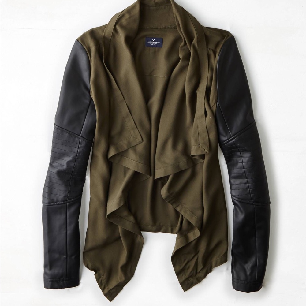 American Eagle Drape Front Jacket Size S